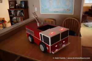 Ethan's Fire Engine Costume for Halloween