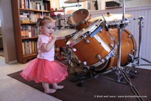 Autumn the drumming ballerina