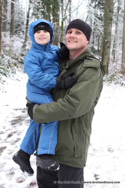 Hike in the snow near our home