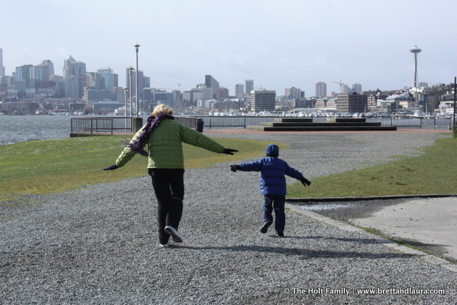 Grandma Lynda and Ethan fly