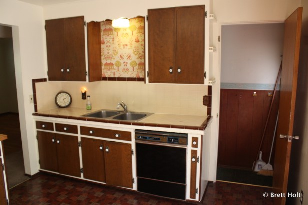 Kitchen. We'll paint the cabinets and add new hardware.