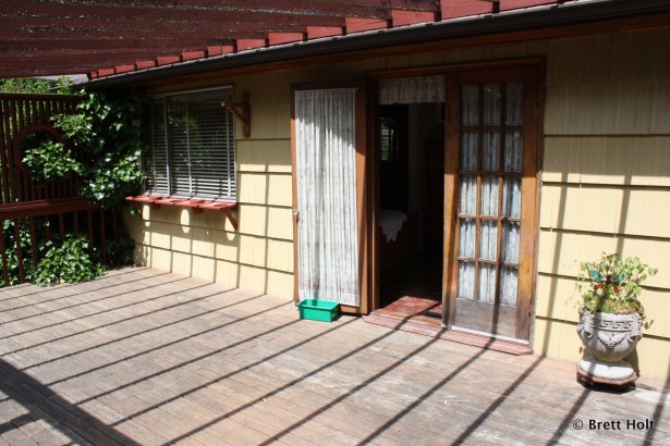 Kitchen doors to the deck