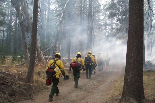 Lassen Hand Crew on the Hole Burn at Lassen Volcanic National Park